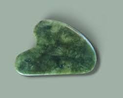 Image for Gua Sha Stone,Jade Stone Massage Tool Guasha Tool for Scraping Facial and SPA Natural Jade Scraping Facial Tool Anti-Aging, Wrinkles, Puffiness(Green)