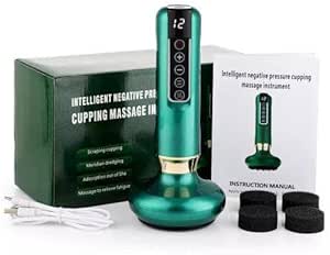 Olifort 3 in 1 Gua Sha Massage Cupping Set, Smart Electric Cupping Therapy Set 6 Modes Portable Rechargeable for Shoulder, Back, Neck Massage Electric Cupping Massage Tool