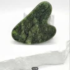 Image for Gua Sha Stone,Jade Stone Massage Tool Guasha Tool for Scraping Facial and SPA Natural Jade Scraping Facial Tool Anti-Aging, Wrinkles, Puffiness(Green)