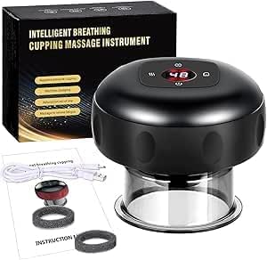 Smart Dynamic Cupping Therapy Set,Cellulite Massager 3 in 1 Vacuum Therapy Machine Cellulite Remover,Gua Sha Massage Tool with 6 Level Temperature and Suction, 1 Pack, Blue