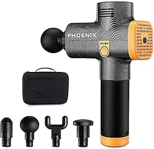 Phoenix Massage Gun A1 with 9 Heads for All Body Massage