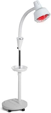 Infrared Light Heating Floor Lamp 275W for Thermotherapy Muscle Pain Relief Accupuncture Beauty Treatment Dimmable Heat with Stand & Flexible Arm