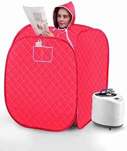 LIFKOME Folding Steam Box Sauna Full Body Household Sauna Sweat Portable Personal Sauna At Home Steam Sauna Tent Sauna Spa Portable Travel Foldable Satin Cloth Steam Room