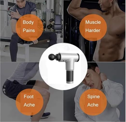 Image for Muscle Massager Gun,Handheld Electric Deep Tissue Percussion Massager 6 Speeds with LCD Touch Screen Ultra-Quiet,Muscle Massage Gun for Home,Gym,Office Use,4 Massage Heads-Black