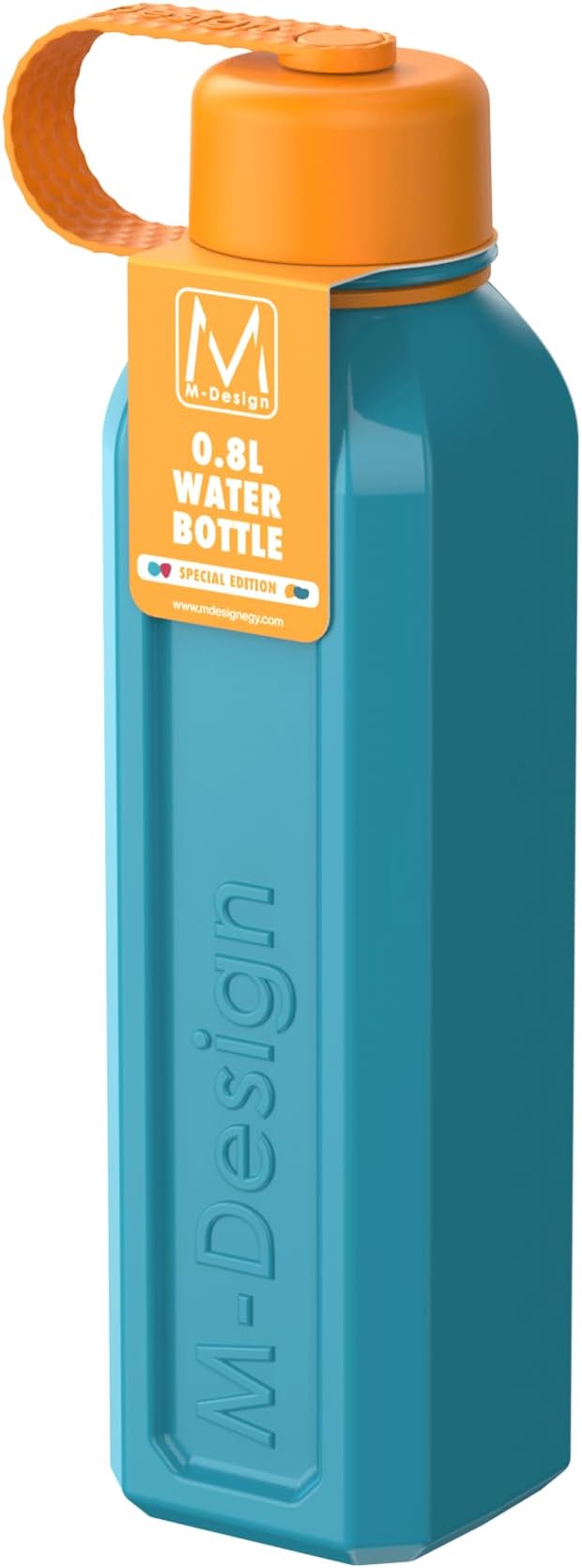 Image for Square Bottle with Strap - Blue 800ml 75076
