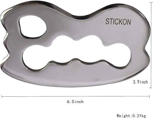 Image for Stainless Steel Gua Sha Scraping Massage Tool IASTM Tools Great Soft Tissue Mobilization Tool (STICKON-01)