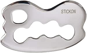 Stainless Steel Gua Sha Scraping Massage Tool IASTM Tools Great Soft Tissue Mobilization Tool (STICKON-01)
