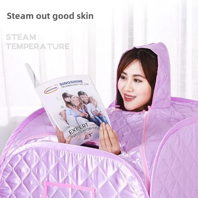 Image for LIFKOME Folding Steam Box Sauna Full Body Household Sauna Sweat Portable Personal Sauna At Home Steam Sauna Tent Sauna Spa Portable Travel Foldable Satin Cloth Steam Room
