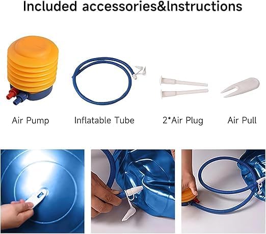 Image for M D Stay Fit MD Exercise Ball with Fast Foot Pump Anti Burst & Slip Yoga Ball Chair for Balance, Pilates, Yoga, Birthing, Pregnancy, Gym, Training, Physical Therapy (Blue)