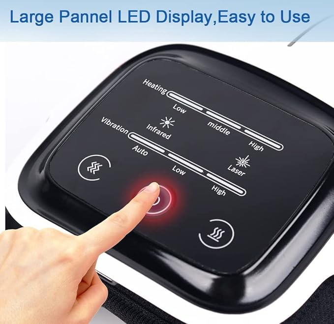 Image for Knee Massager-Large LED Screen Arthritis Knee Massage Wearable with Heat Rechargeable Electronic Smart Knee Massage for Knee Joint Pain Injury, Swelling and Stiffness