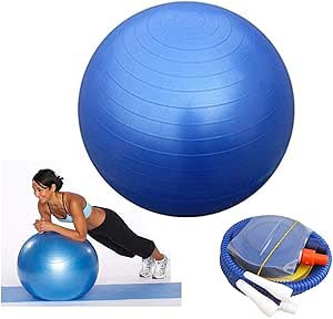 Anti burst gym exercise sports swiss yoga aerobic body fitness ball (65cm, blue)