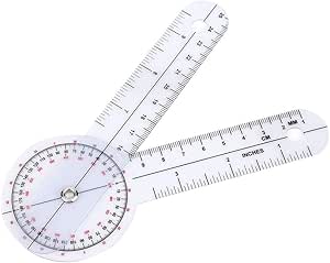 Image for Medical Goniometer, Plastic Rotatable Medical Angle Ruler - 8in