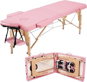Portable Massage Bed Lash Bed Facial Table SPA Beds Height Adjustable Salon Tattoo Esthetician Bed with Carrying Bag & Accessories for Shop & Home