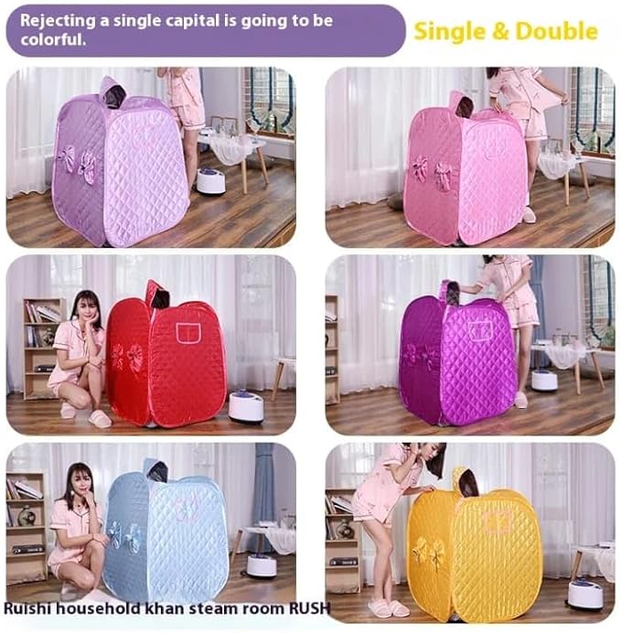 Image for LIFKOME Folding Steam Box Sauna Full Body Household Sauna Sweat Portable Personal Sauna At Home Steam Sauna Tent Sauna Spa Portable Travel Foldable Satin Cloth Steam Room