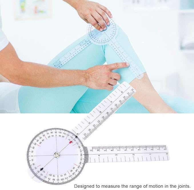 Image for Medical Goniometer, Plastic Rotatable Medical Angle Ruler - 8in