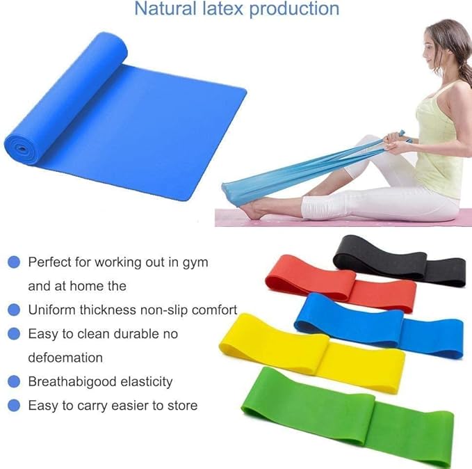 Image for Resistance Loop Exercise Bands Set With Carry Bag - Multi Color