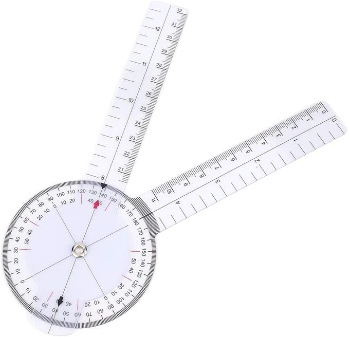 Image for Medical Goniometer, Plastic Rotatable Medical Angle Ruler - 8in