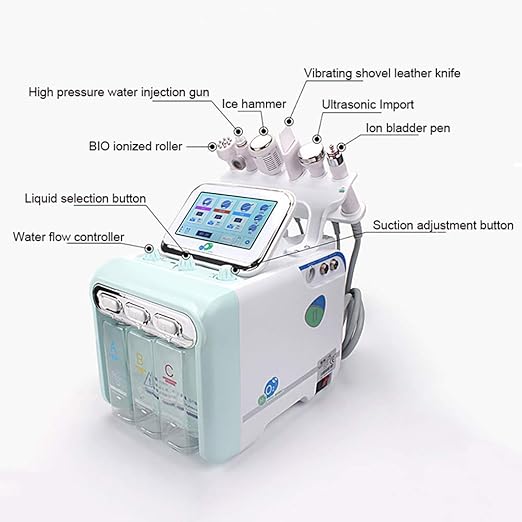6 in 1 Rejuvenation Skin Machine Hydrogen Oxygen Small Bubble Face Care Lifting Beauty Machine, Deep Cleaning, Tightening Whitening Rejuvenating Instrument