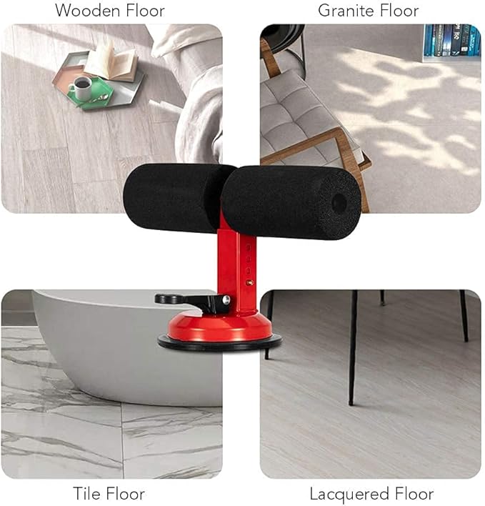 Image for Home Fitness Equipment Sit-ups and Push-ups Assistant Device Lose Weight Gym Workout Abdominal curl Exercise with Suction Cup, black, M