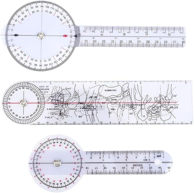 Image for Medical Goniometer, Plastic Rotatable Medical Angle Ruler - 8in