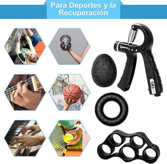 Image for 2 Pack Hand Grip Strengthener, Strength Trainer, Non Slip Rubber, Adjustable Resistance Gripper, Squeezer, Rock Climber Training, Forearm Workout, Finger Exerciserco5399