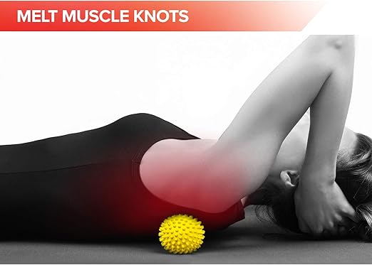 Image for Massage Lacrosse Balls for Myofascial Release, Trigger Point Therapy, Muscle Knots, and Yoga Therapy. Set of 2 Firm Balls (Blue and Red)