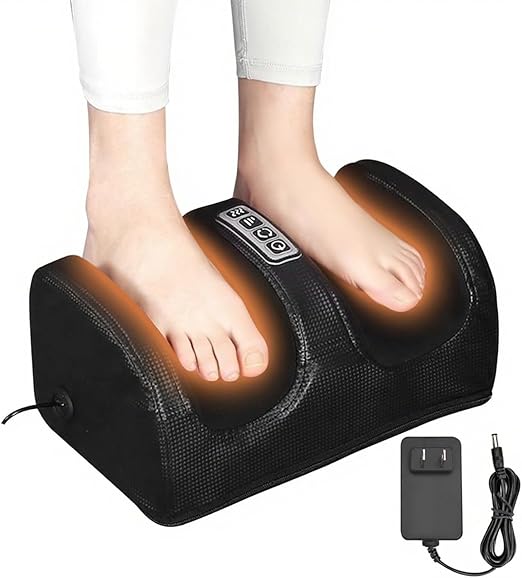Shiatsu Foot Massager Machine with Heat,Vibration,Rolling Compression Foot Massager Machine,Deep Tissue Massager for Foot and Calf Massage,Gifts for Mom and Dad