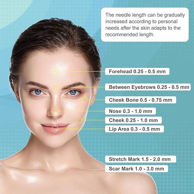 Image for Adjustable Microneedling Derma Stamp, Derma Roller Alternative, Reusable Microneedle pen with Needle Cover, Skin Care Tools for Face Body, Hair Beard Growth