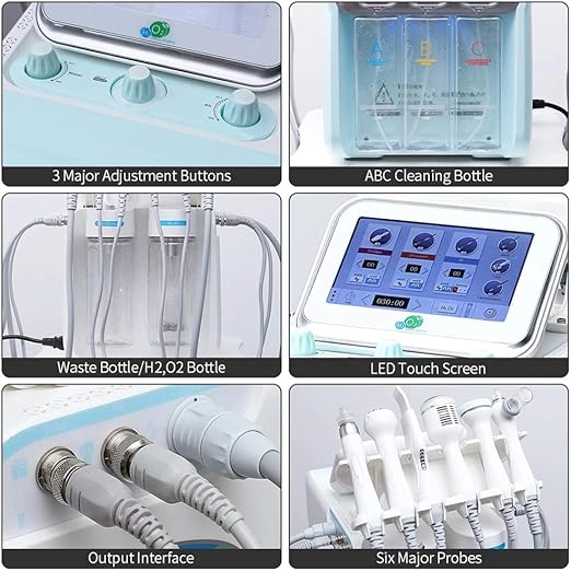 Image for 6 in 1 Rejuvenation Skin Machine Hydrogen Oxygen Small Bubble Face Care Lifting Beauty Machine, Deep Cleaning, Tightening Whitening Rejuvenating Instrument
