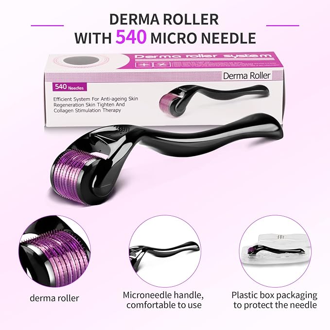 Image for Derma Roller Medical Titanium Needles 540, PURPLE, 1.5 mm, ROLLER