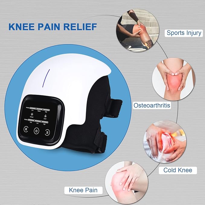 Image for Knee Massager-Large LED Screen Arthritis Knee Massage Wearable with Heat Rechargeable Electronic Smart Knee Massage for Knee Joint Pain Injury, Swelling and Stiffness
