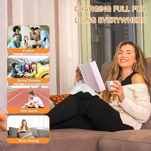 Image for Knee Massager With 9-Levels Heat and Vibration for Pain Relief - Cordless, USB Rechargeable, Electric With LED Screen