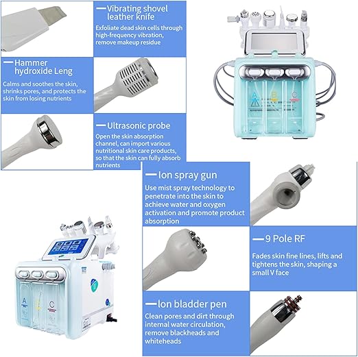 Image for 6 in 1 Rejuvenation Skin Machine Hydrogen Oxygen Small Bubble Face Care Lifting Beauty Machine, Deep Cleaning, Tightening Whitening Rejuvenating Instrument