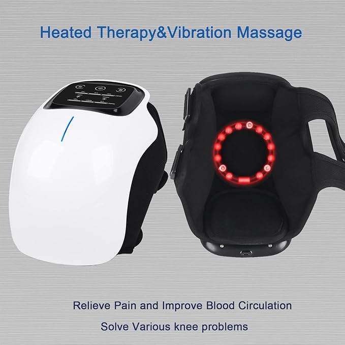 Image for Knee Massager-Large LED Screen Arthritis Knee Massage Wearable with Heat Rechargeable Electronic Smart Knee Massage for Knee Joint Pain Injury, Swelling and Stiffness