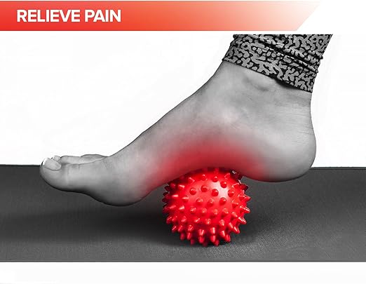 Image for Massage Lacrosse Balls for Myofascial Release, Trigger Point Therapy, Muscle Knots, and Yoga Therapy. Set of 2 Firm Balls (Blue and Red)