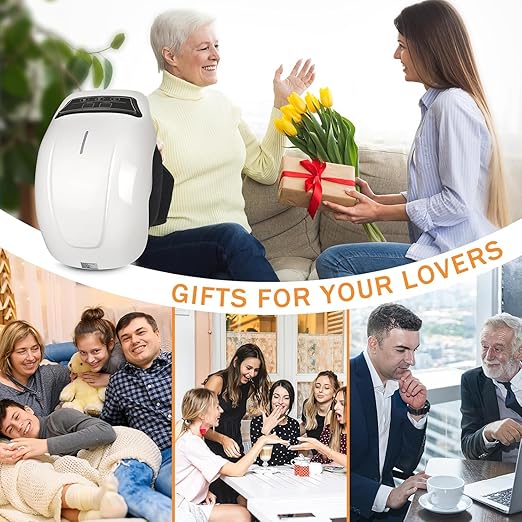 Image for Knee Massager With 9-Levels Heat and Vibration for Pain Relief - Cordless, USB Rechargeable, Electric With LED Screen