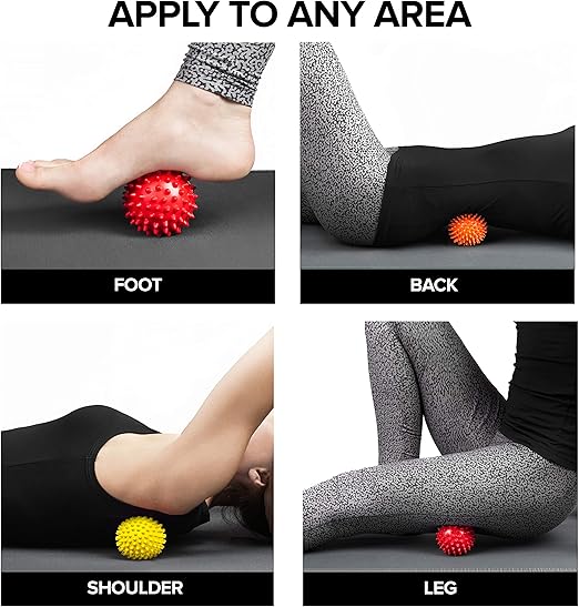 Image for Massage Lacrosse Balls for Myofascial Release, Trigger Point Therapy, Muscle Knots, and Yoga Therapy. Set of 2 Firm Balls (Blue and Red)